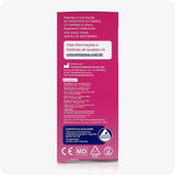 For Conceive Plus Fertility Lubricant Tube + Applicators (PT), side panel of  8x4g pre-filled fertility applicators box showing global distributor contacts, SASMAR Pharmaceuticals manufacturing info, regulatory approvals, and quality assurance certifications in Portuguese on a pink background.