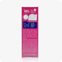Image of the side of Conceive Plus try me size fertility lubricant 30ml box on a white background. Pink box has white text and branding and has information about clinical study about sperm viability, clinical use, cautions to use, and suggestions to use it with pre-filled applicators.